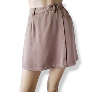 Vintage Beige Tencel Skort (Skirt-Short) Size 8 by AKS Vintage